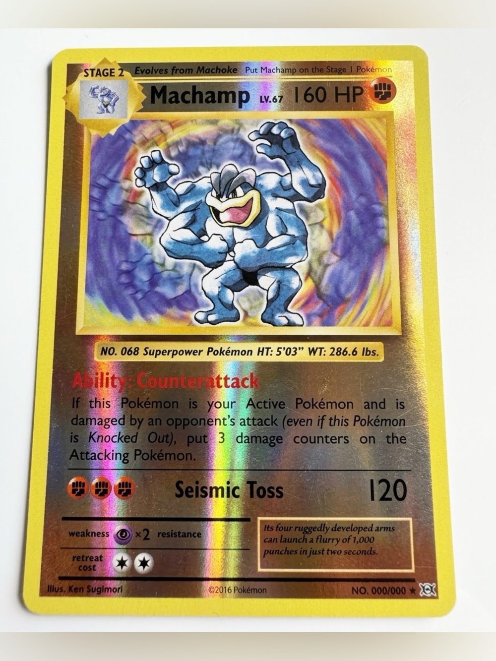 Pokémon TCG Machamp 59/108 XY Evolutions Holo Rare Card